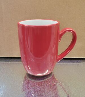 Royal Norfolk Red Coffee Mug Cup White Inside Excellent Condition Stoneware